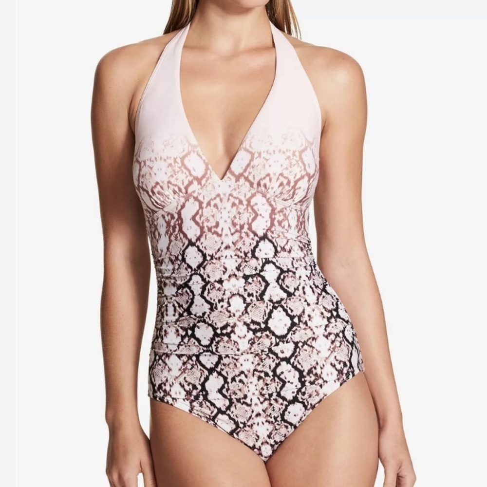 Calvin Klein Halter One Piece Swimsuit